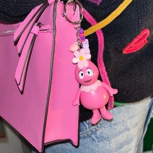 Foofa Yo Gabba Gabba Pink Character Keychain Purse Charm